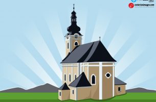 Church illustration free vector