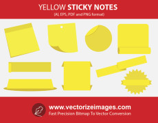 Yellow Sticky Notes Vector