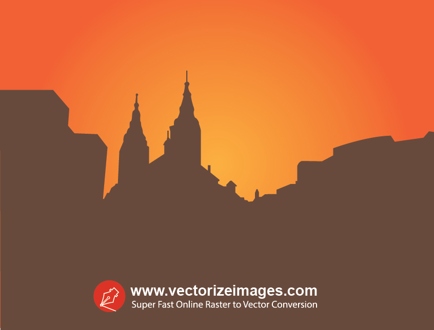 Catholic Church silhouette vector art