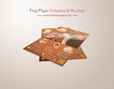 Free realistic flyer mockup