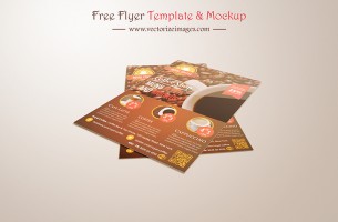 Free realistic flyer mockup