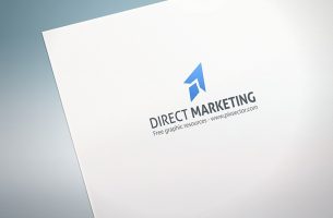 Free paper logo mockup