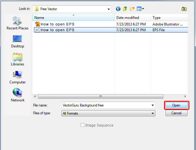 How to Open Vectors in Photoshop step 02