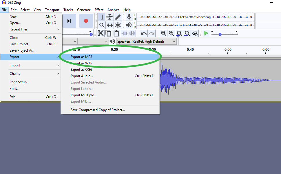  How to digitize audio step 4