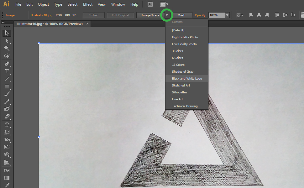   How to digitize a drawing in Illustrator step 11