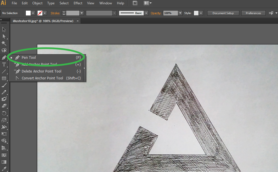   How to digitize a drawing in Illustrator step 3