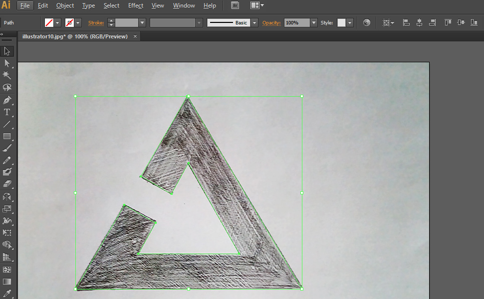   How to digitize a drawing in Illustrator step 4